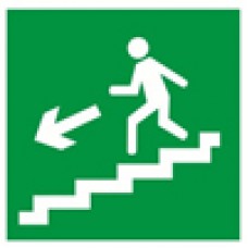 знак "Направление к эвакуационному выходу по лестнице вниз"